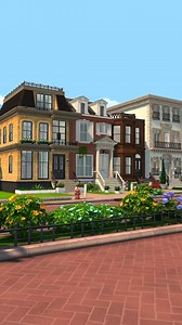 I needed to post my brownstone series here because these 4 townhouses were one of my favorite things to build and decorate!! Let me know what you guys think 🥰 #sims4 #thesims4 #sims4cc #ts4 #simscommunity | nicholebuilds