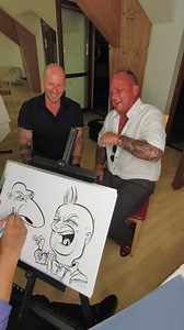 9.9M views · 1.3M reactions | They wanted a funny caricature so I didn't hold back #schnellzeichner #livecaricature #streetartist #livekarikaturist #karikaturist #evententertainment #gastgeschenk | Schnellzeichner Xi | Facebook