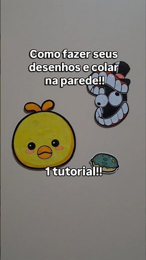 Como fazer desenhos e colar na parede #desenho #arte #fyp #digitalcircus #circodigital