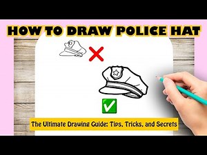 How to draw POLICE HAT Easy for kids
