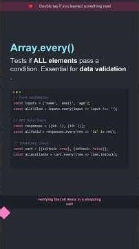 💼 Array.every() | Career-Boosting JS Tip #Shorts
