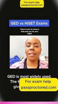 GED vs HiSET Exams #ged #hiset #adulteducation
