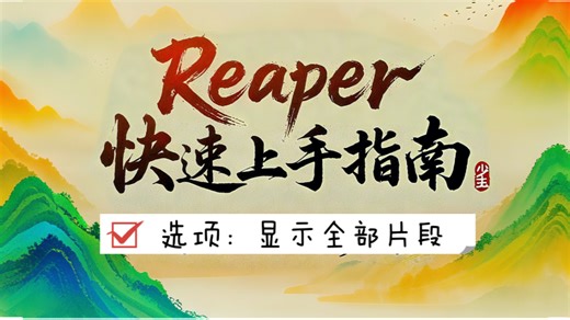 4#reaper快速上手指南#reaper教程：菜单栏→选项→显示全部片段