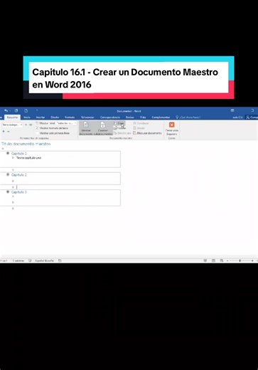 Crear Documento Maestro en Word 2016 - Cap. 16.1