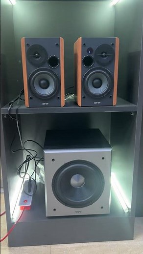 Edifier 1280DBS & T5 Subwoofer 🔊 combination | #edifier #bass #music #subwoofer #bookshelfspeaker