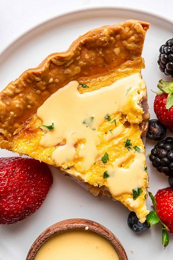 Eggs Benedict Quiche - House of Yumm