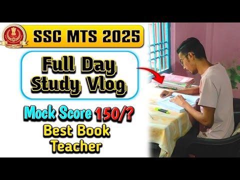 SSC MTS 2025 😍 STUDY VLOG 🔥 MY MOCKS SCORE #ssc #sscmts #sscexams #cgl