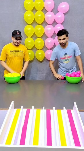 Balloon Pop Challenge: Pink Vs Yellow Race