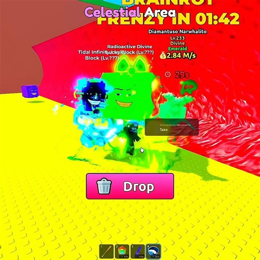 Omg! NEW TRICKS' I Changed LUCKY BLOCK Into INFINITY BLOCK #roblox #escapetsunamiforbrainrots
