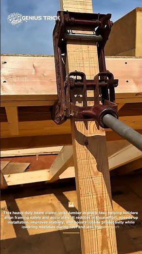 Beam Clamp Changed Everything #ConstructionHacks #ToolTok #BuilderLife