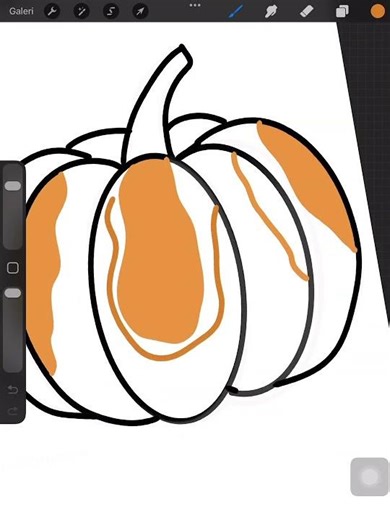 mewarnai labu #drawing #coloring #labu #procreate #menggambar #mewarnai #art #halloween