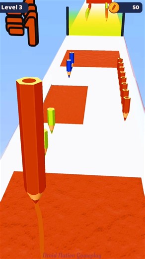 😱 Color Pencil Run Level 15 – Can I Collect Every Pencil? ✏️🔥 #colorpencilrun​ #shortsgame​