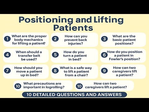 10 detailed questions and answers on Positioning and Lifting Patients