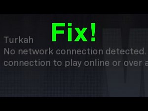 Modern Warfare No Network connection detected Fix!