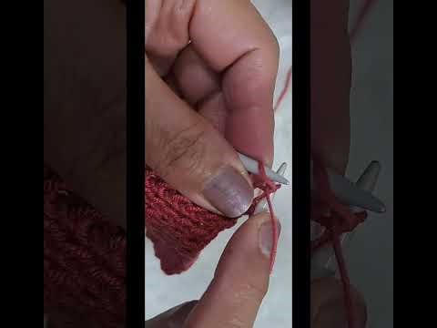 Knitting Tutorial - BO in Ktbl and P1 and Weave in ends #knitting #knittingtips #knittingtutorial