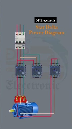 Star delta power wiring ⚡ cannection video #youtube#industrial #stardeltaconnection#vairal #electric