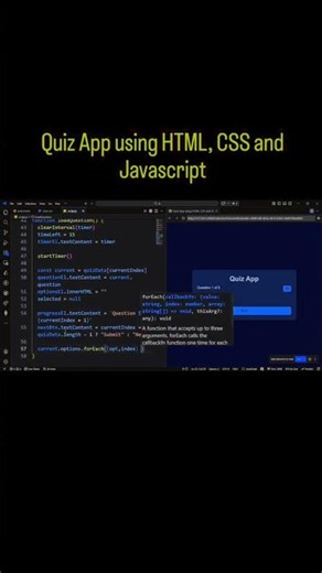 🚀 Build a Responsive Quiz App Using HTML CSS & JavaScript 🎯 #webdevelopment #programming #html #css