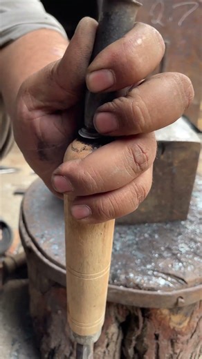 Forging a Heavy Frying Pan Handle | Strong Iron Handle Making | YouTube Shorts