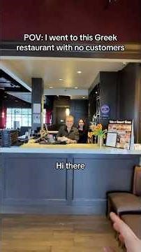 POV: I went to this Greek restaurant with no customers