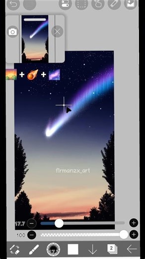 Drawing Aesthetic meteor #ibispaintx #painting #art #digitalart #tutorial