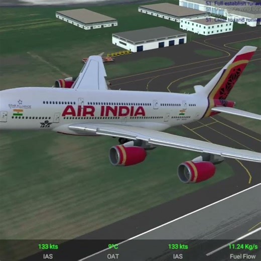 Air India A380 Engine Failure During Takeoff 😱✈️ | Real Flight Simulator #Shorts