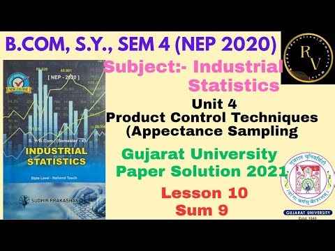 #10 BCom SY Sem 4 NEP 2020 Industrial Statistics Paper Solution 2021 Gujarat University