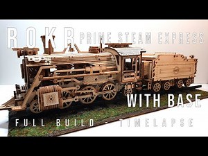 ROKR "Prime Steam Express" Train Model with Base - Full Build Timelapse
