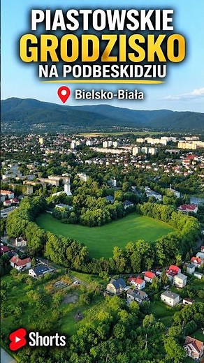 Piast stronghold in Bielsko-Biała, Poland #drone #podróże #travel #archeologia #historia #śląskie