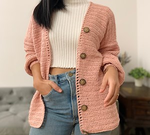 Free Crochet Cardigan Pattern-Button down or buttons out!