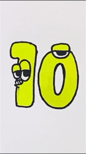 How to draw A 3D drawing of number 10 #shorts