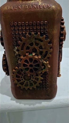 Jack Daniels bottle, Steampunk cogs #jackdaniels #steampunk