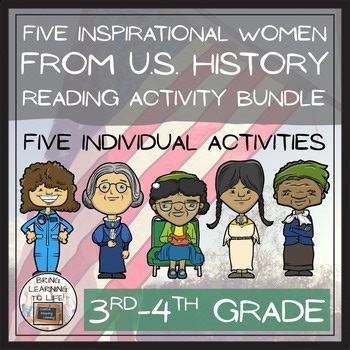 Inspirational U.S. Women Close Reading & Presentation Bundle | 3rd-4th Grade