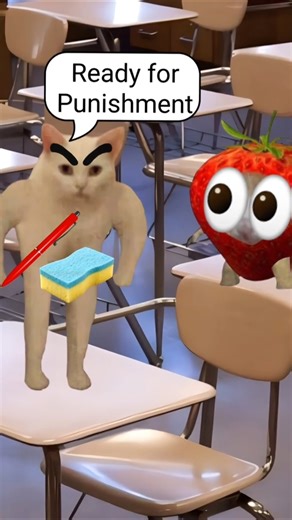 Strawberry Cat betrays Bully Cat 🐱❤️ #catmemes #cat #shorts #fyp #bananacat