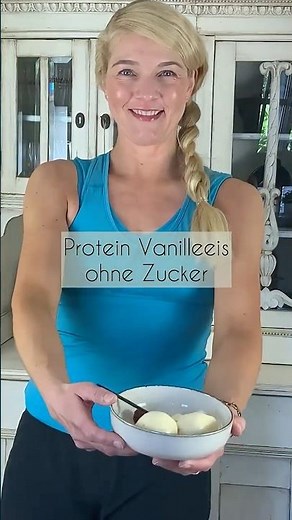 Cremiges Eis selber machen ohne Zucker – Einfaches Protein Vanilleeis Rezept #rezept #eis