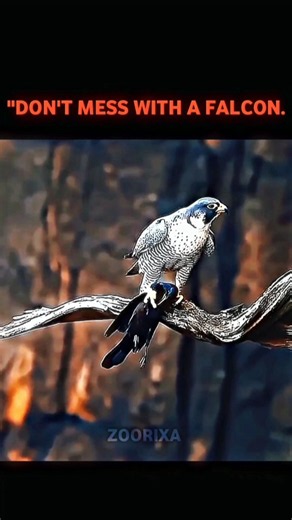 This Crow Forgot One Thing... It's a Falcon #shorts #wildlife #trending #animals