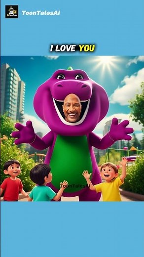 Dwayne Barney Parody#memes #ai #aiart #chatgpt #dinosaur #shorts