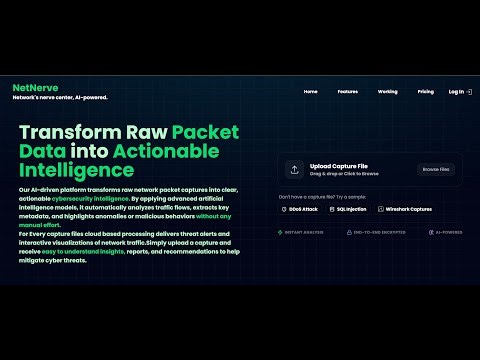 Quick Demo: AI-Powered Packet Analysis with NetNerve – From .pcap to Insights in Seconds!