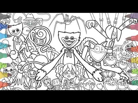 Poppy Playtime Satisfying Coloring Pages / How To Color All the Main Characters from Poppy Playtime