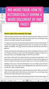 5K views · 47 reactions | MS-Word Trick: How to Automatically Shrink...