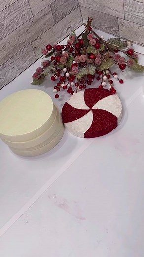 DIY Peppermint Ornament Tutorial for Christmas Tree