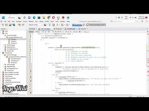 Que es una cola en java, ejemplo de una cola en java NetBeans.