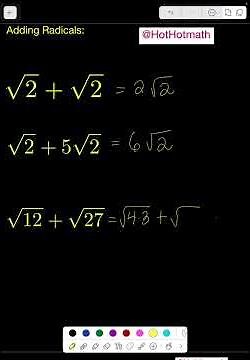 How you add radicals (square roots) #algebra #mathhelp