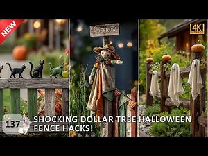 😱 It's SHOCKING! Spooky Halloowen Fence 👻 Dollar Tree Rustic Fall Garden Decor Art 🎃