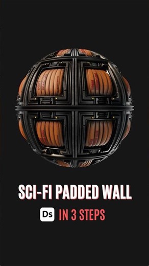 #scifi Padded wall in a Minute!#substancedesigner