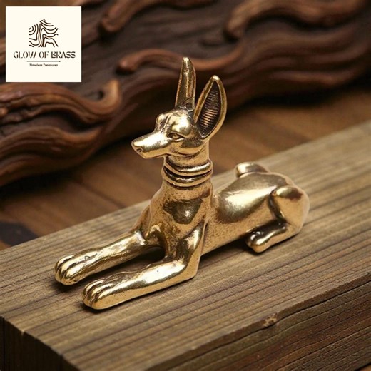 Brass Anubis Statue, Egyptian Pharaoh Hound Figurine, Altar Decor - Etsy