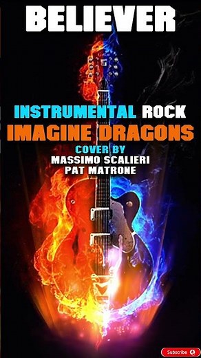 Imagine Dragons - Believer - Instrumental Rock (Cover By Massimo Scalieri & Pat Matrone) #shorts