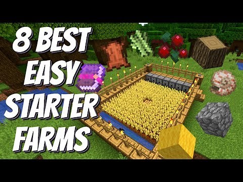 8 BEST Easy Starter Farms For Minecraft Survival: Simple Farms for Minecraft 1.14+ (Avomance 2019)