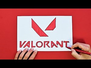 How to draw Valorant Game Logo