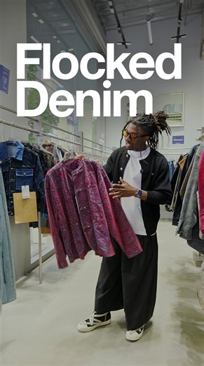 Addai-Yaw Coker | Flocked denim is one of those materials that quietly feels inevitable once you notice it. By adding a soft, raised surface to traditional... | Instagram