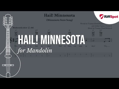 Hail! Minnesota Easy Mandolin Tab